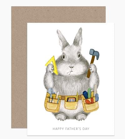 Dear Hancock Card Dad Bunny Card