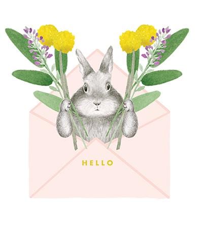 Dear Hancock Card Envelope Bunny Card