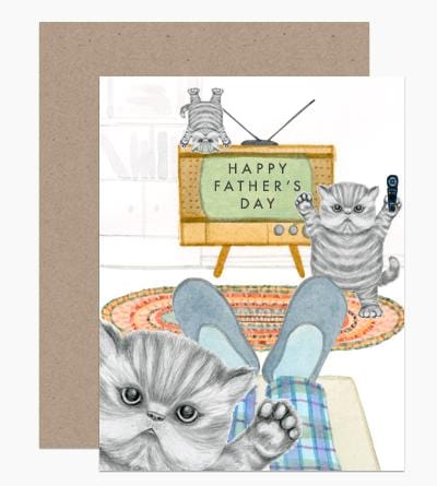 Dear Hancock Card Father's Day Naughty Kittens Card