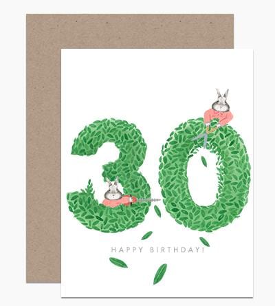 Dear Hancock Card Happy Birthday Topiary - 30th