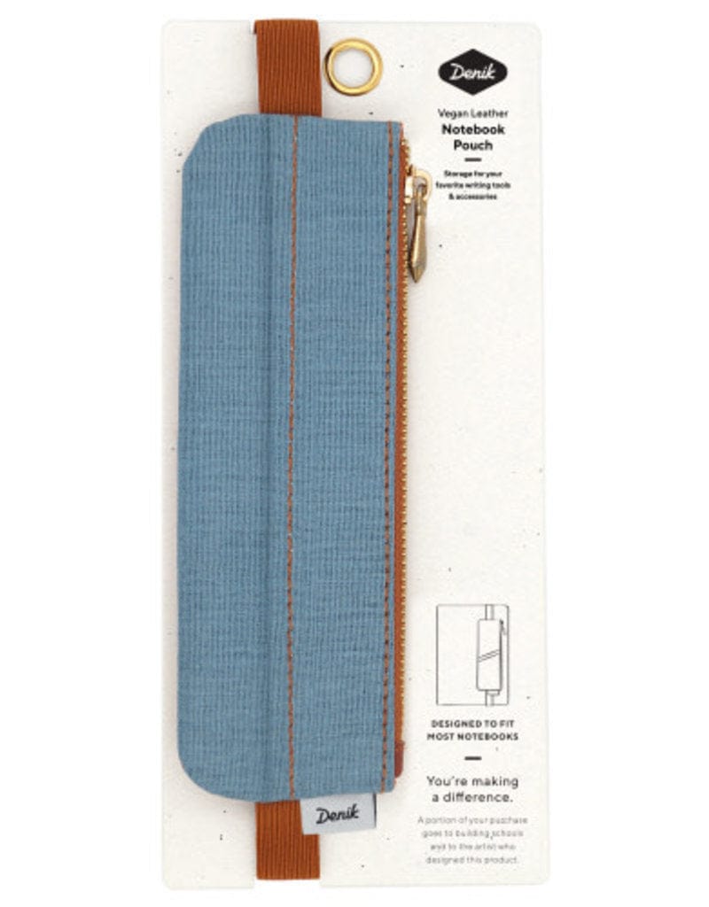 Denik Pencil Case Denim Blue Distressed Blue Notebook Pouch