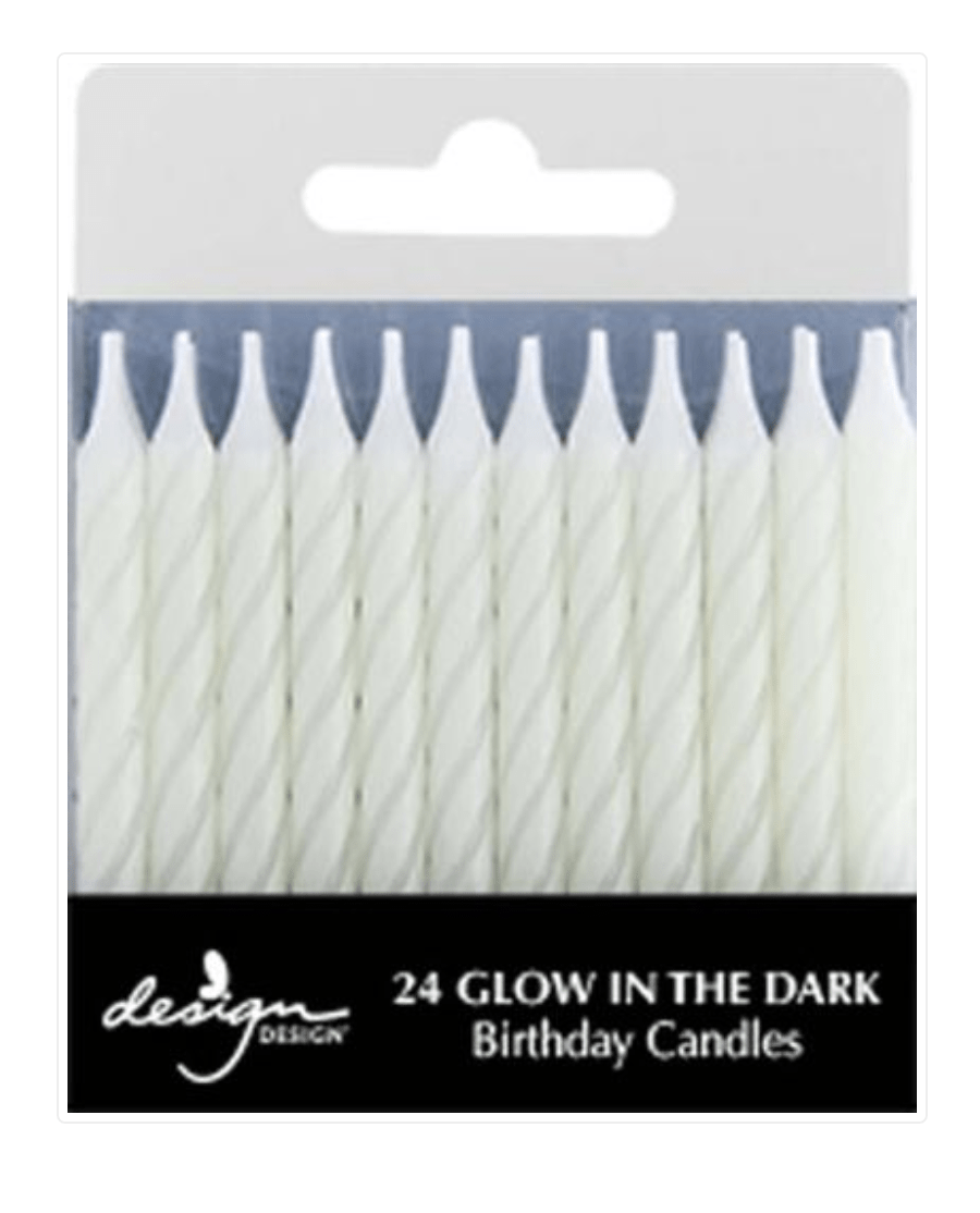 Design Design Birthday Candles Glow in the Dark Twist Birthday Candle