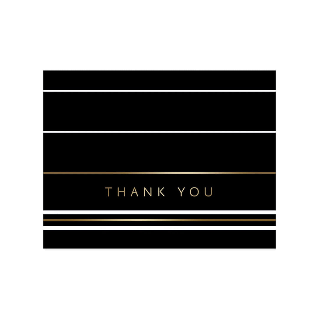 Design Design Boxed Card Set Classic Stripe Black Thank You Cards Boxed Set