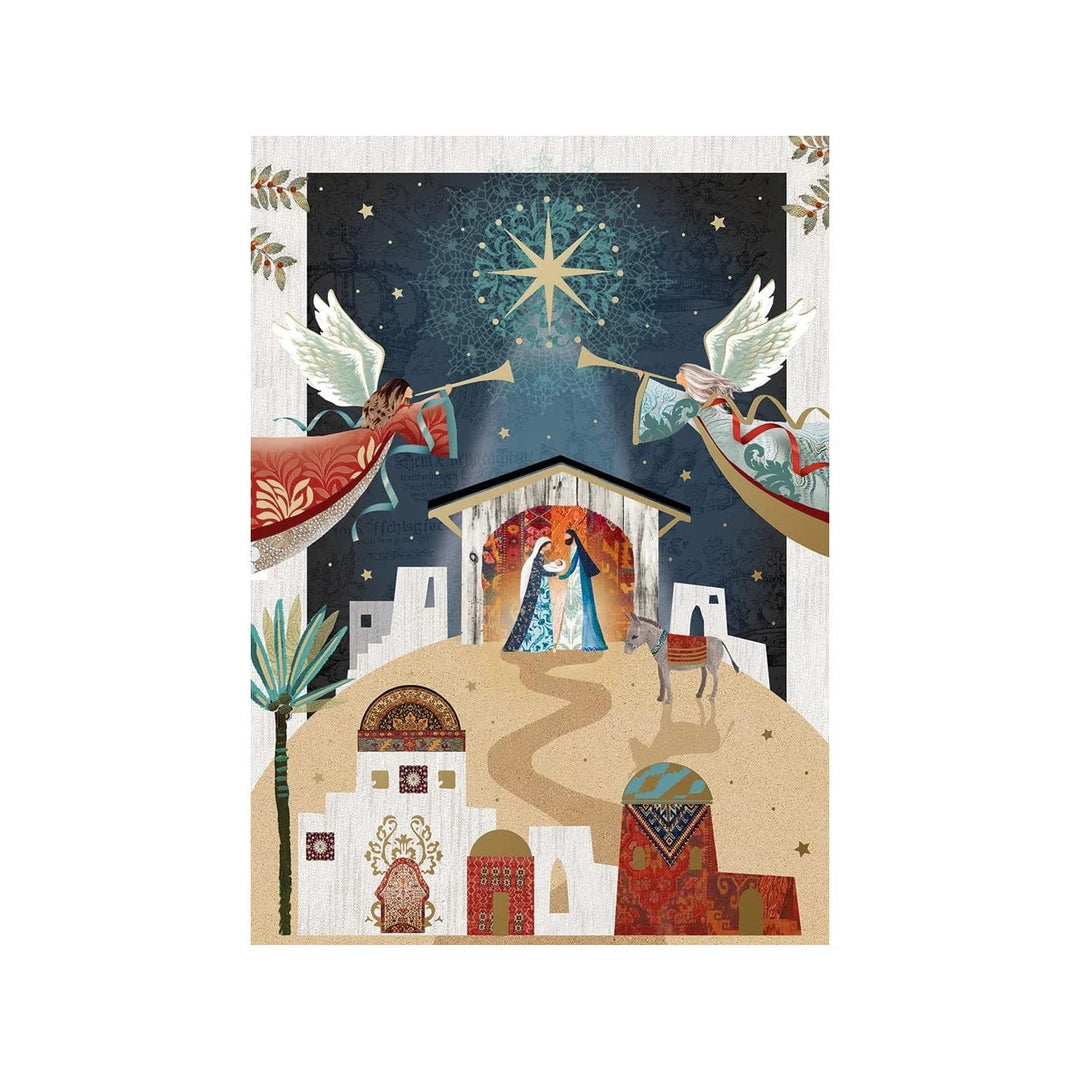 Design Design Boxed Card Set Ornate Nativity and Angels Boxed Greeting Cards