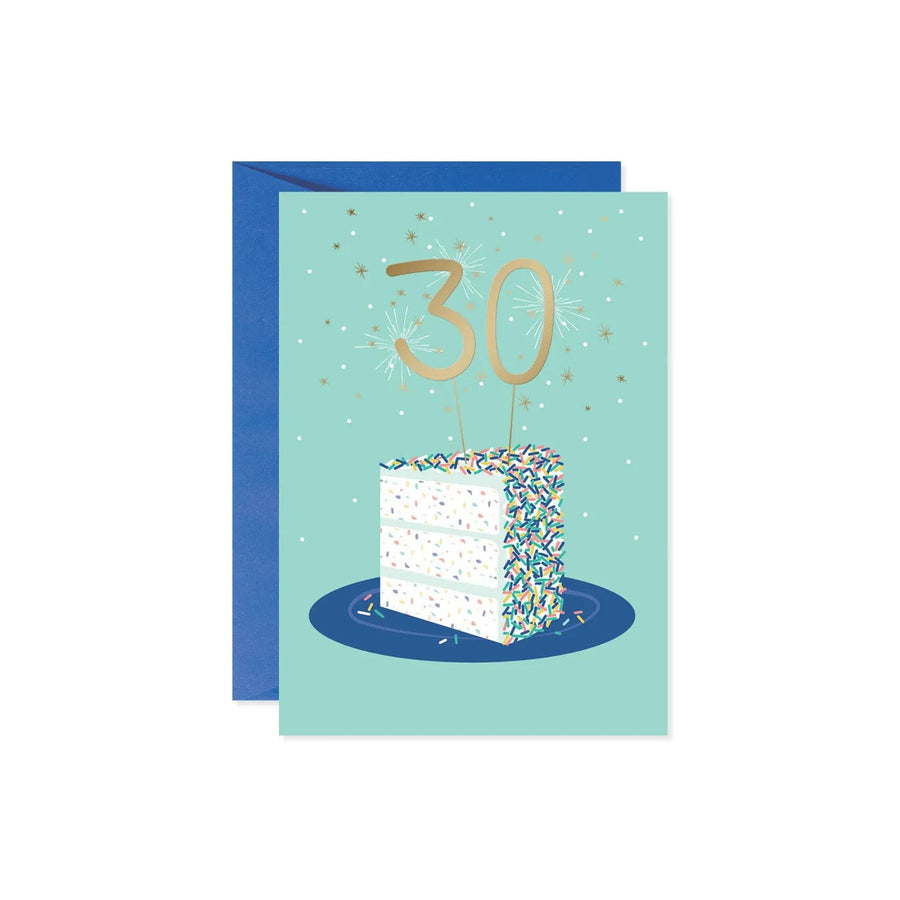 Design Design Card 30 on a Cake