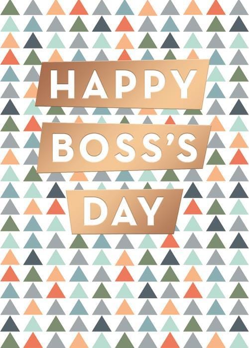 Design Design Card Boss Day Triangle Card