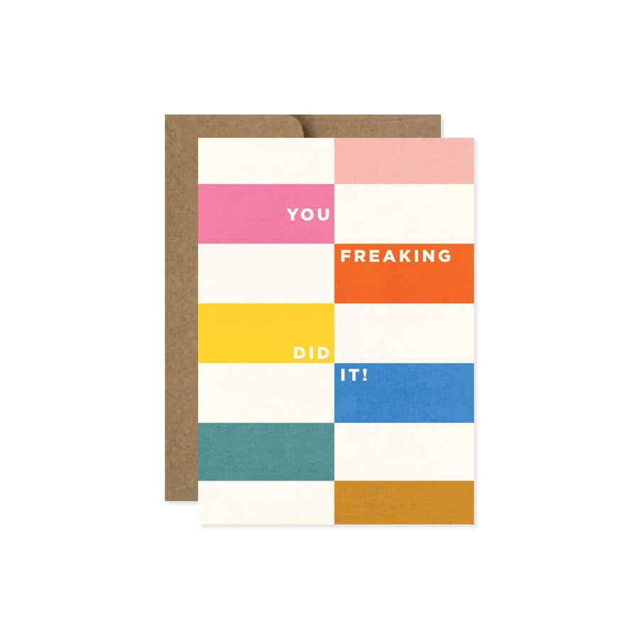 Design Design Card Congrats Color Blocks