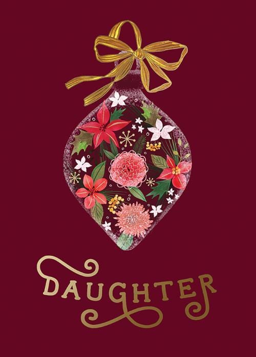 Design Design Card Daughter Christmas Ornament Card