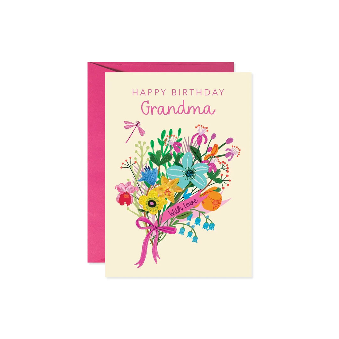 Design Design Card Pink Ribbon Bouquet