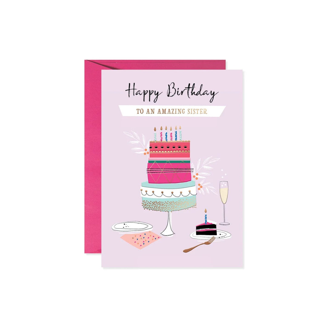 rose gold cake decorating card happy