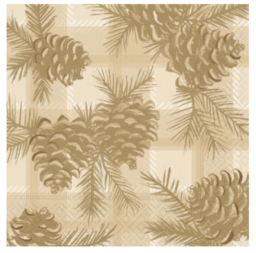 Design Design Napkins Gilded Pine Luncheon Napkins
