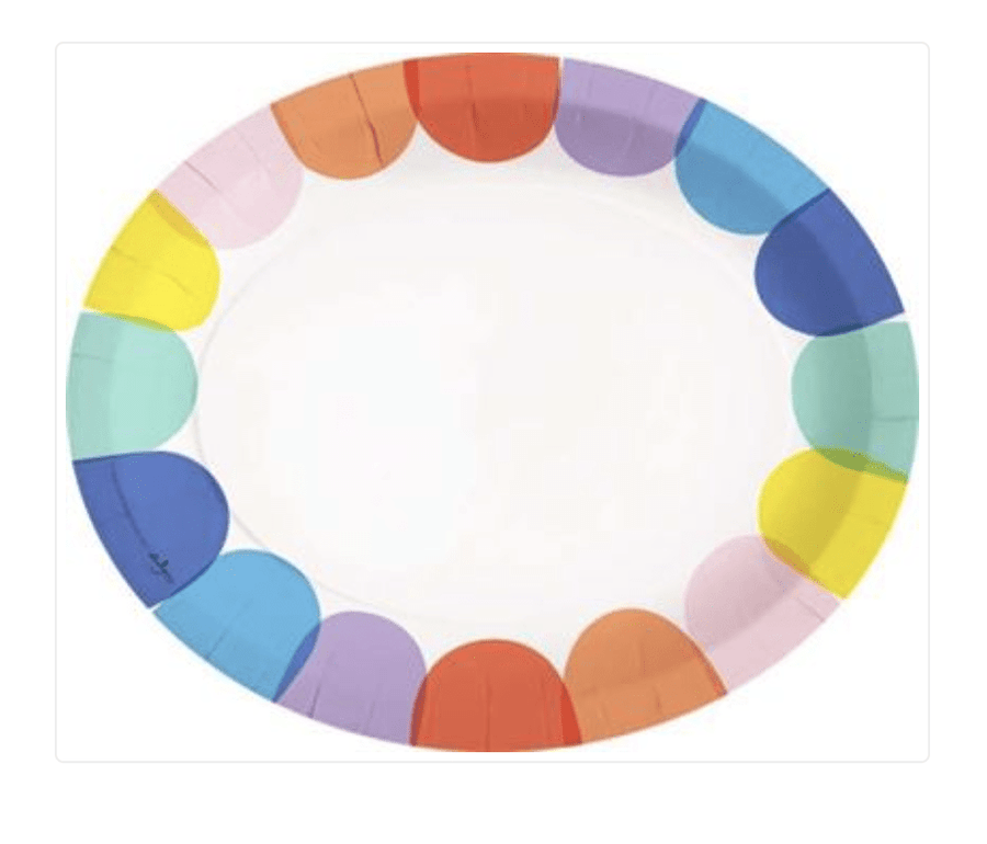 Design Design Party Supplies Color Play Large Oval Plate