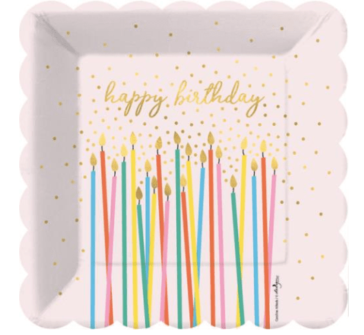 Design Design Party Supplies Make A Wish Dinner Shaped Plate