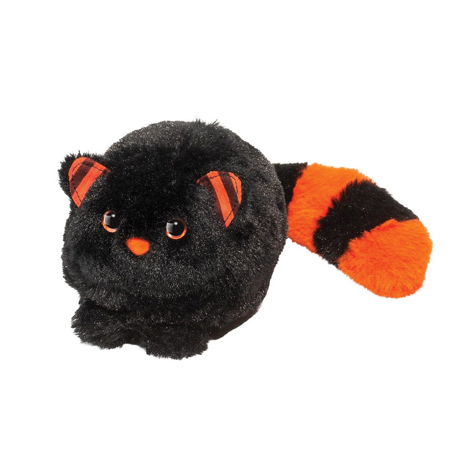 Douglas Plush Toy Black Cat with Orange & Black Trim