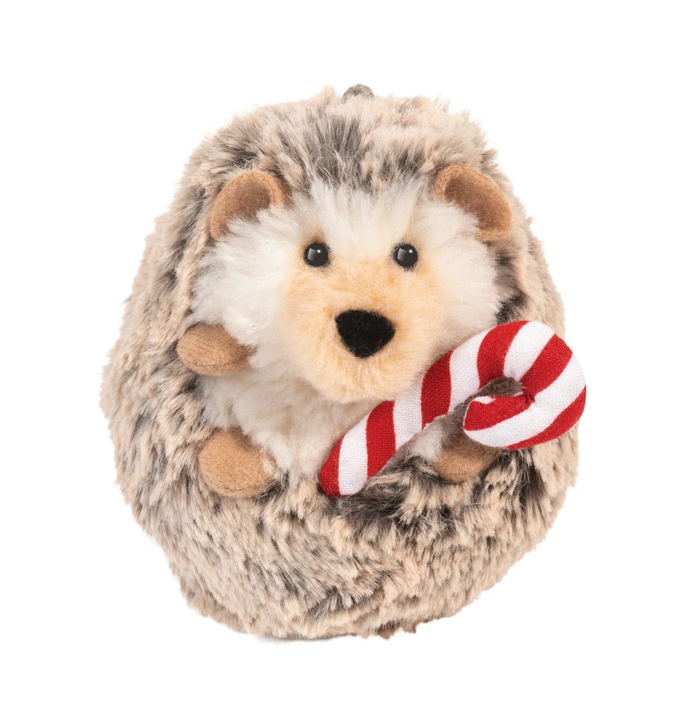 Douglas Plush Toy Candy Cane Mini Spunky Hedgehog Plush Ornament