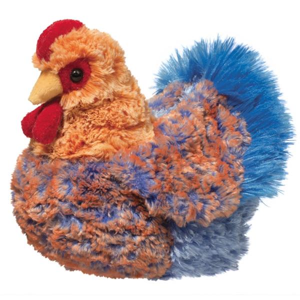 Douglas Plush Toy Henrietta the Plush Blue Laced Red Wyandotte Hen