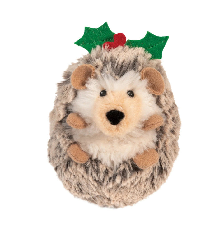 Douglas Plush Toy Mistletoe Mini Spunky Hedgehog Plush Ornament
