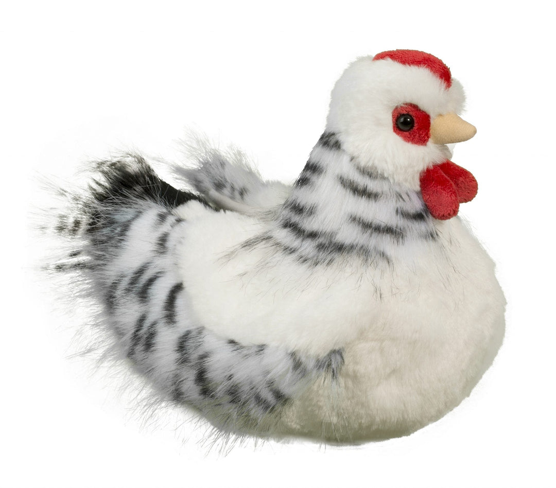 Douglas Plush Toy Salty Black & White Hen