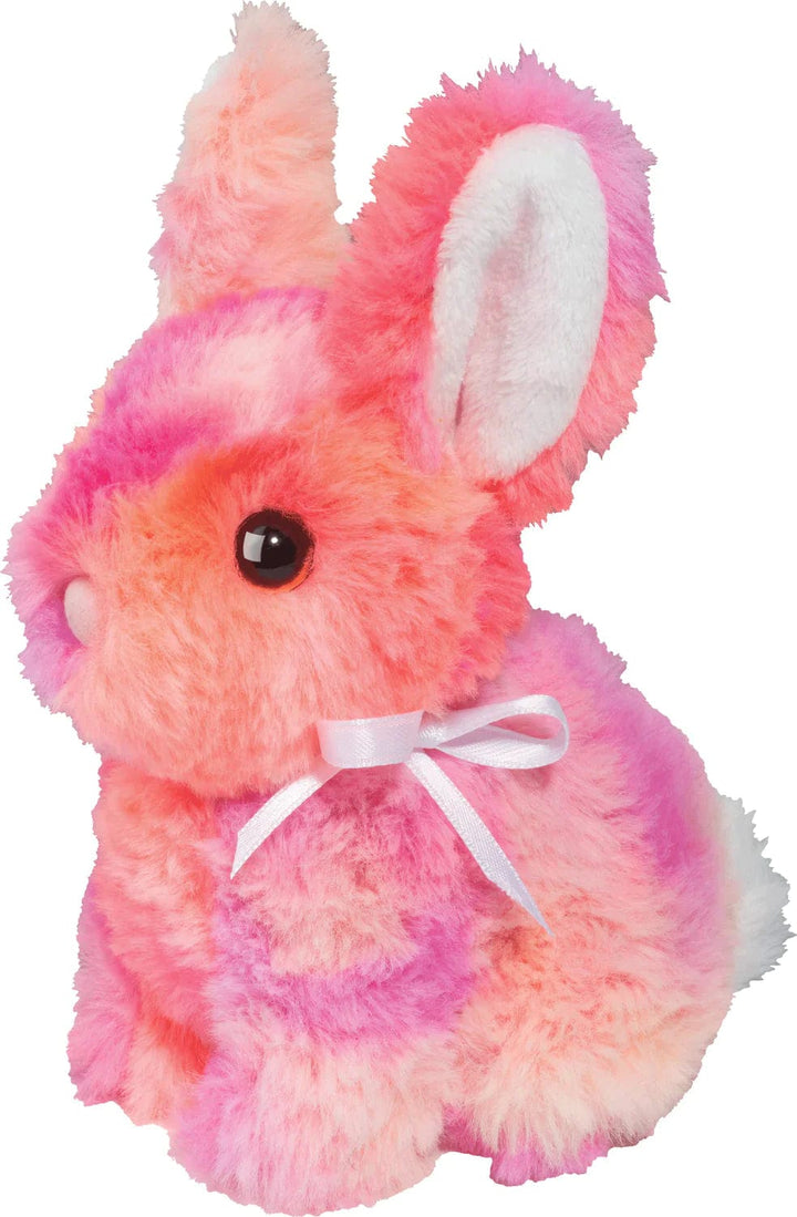 Douglas Stuffed Animal Hot Pink/Orange Tie Dye Bunny