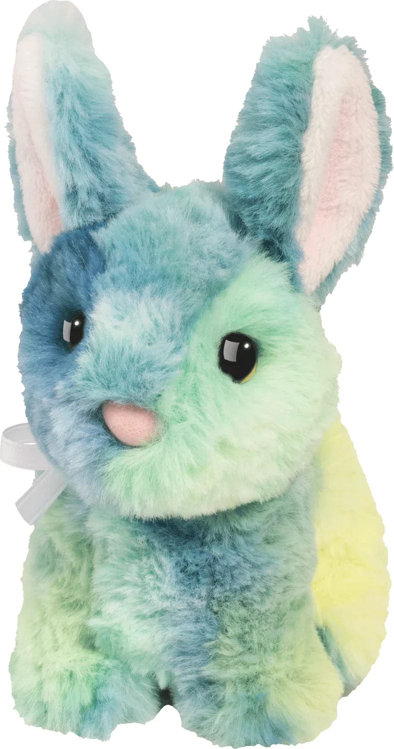 Douglas Stuffed Animal Lime Green/Blue Tie Dye Bunny