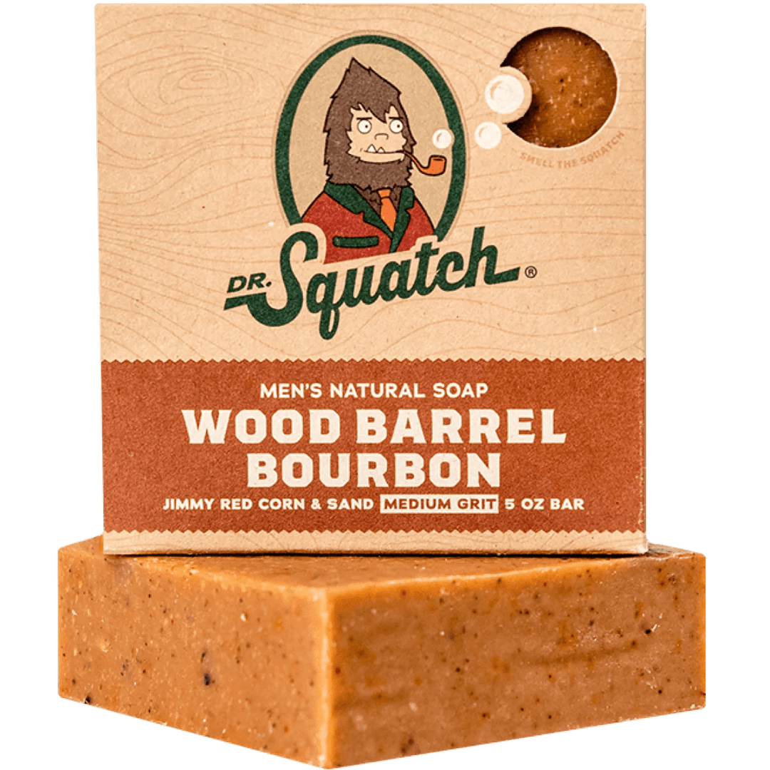 Dr. Squatch Hand Soap Wood Barrel Bourbon - Dr. Squatch Soap Bar