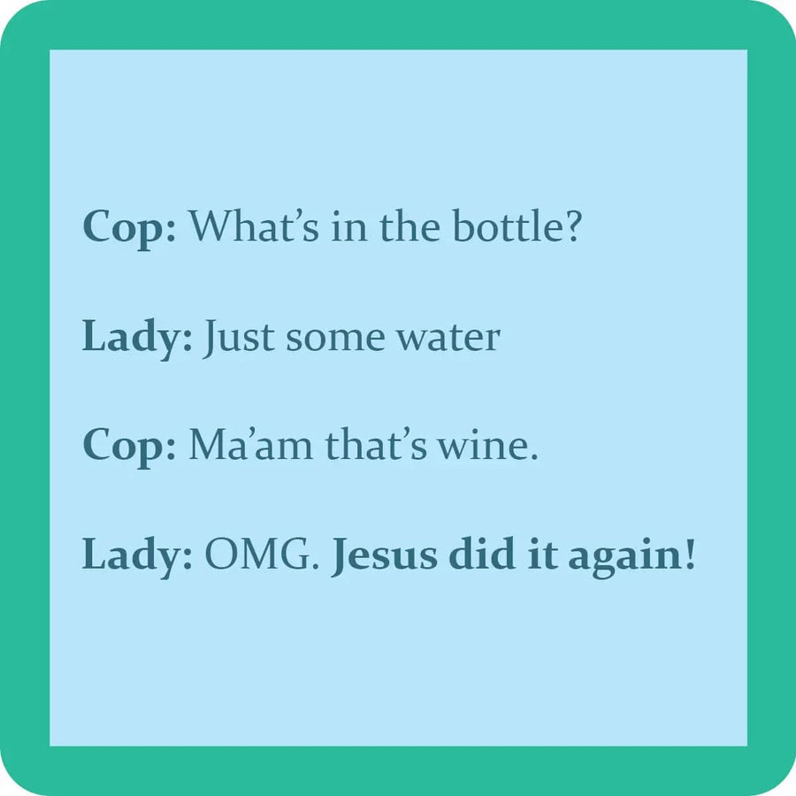 Drinks On Me Coasters Coasters Jesus Coaster