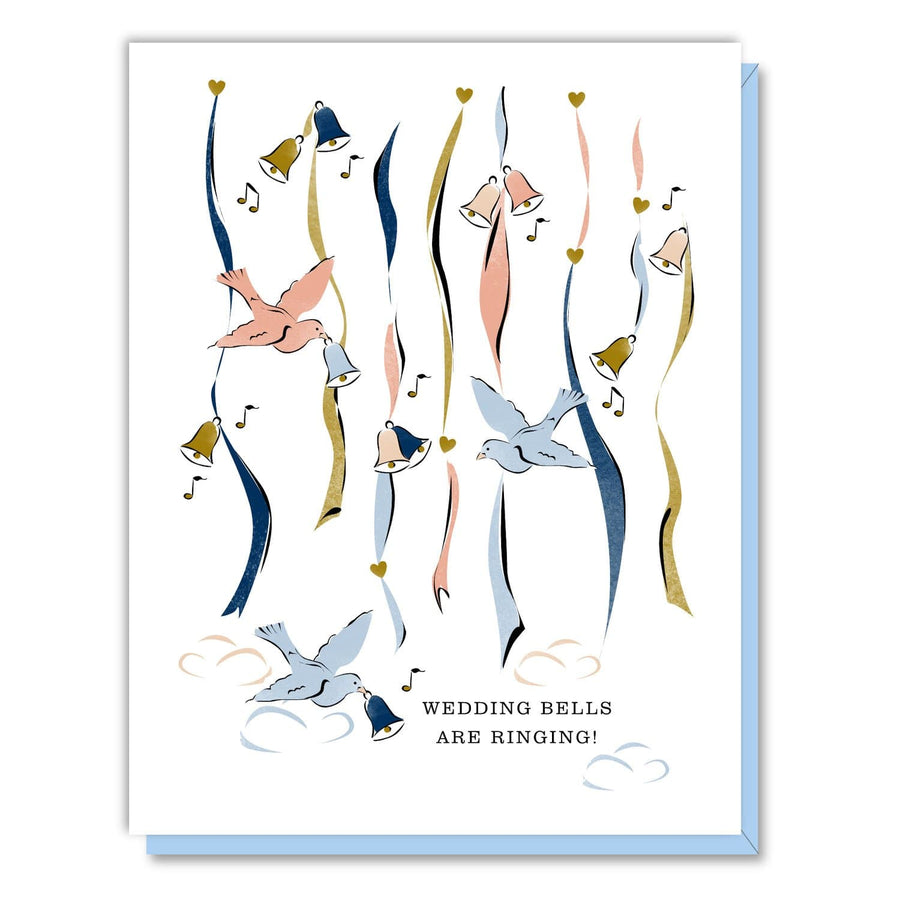 Driscoll Designs Card Bells and Doves Wedding Card