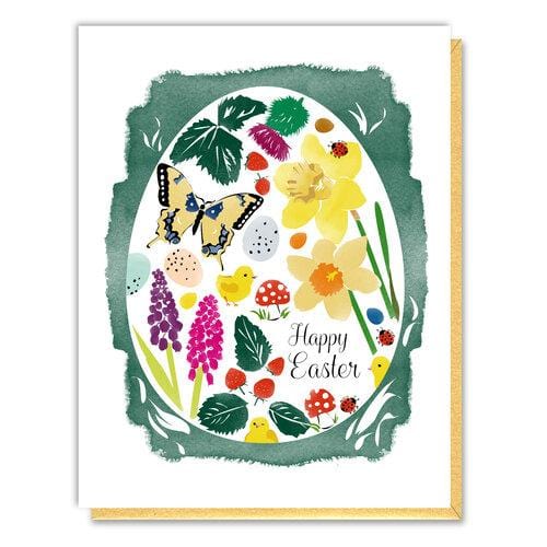 Driscoll Designs Card Botanical Egg Easter Card