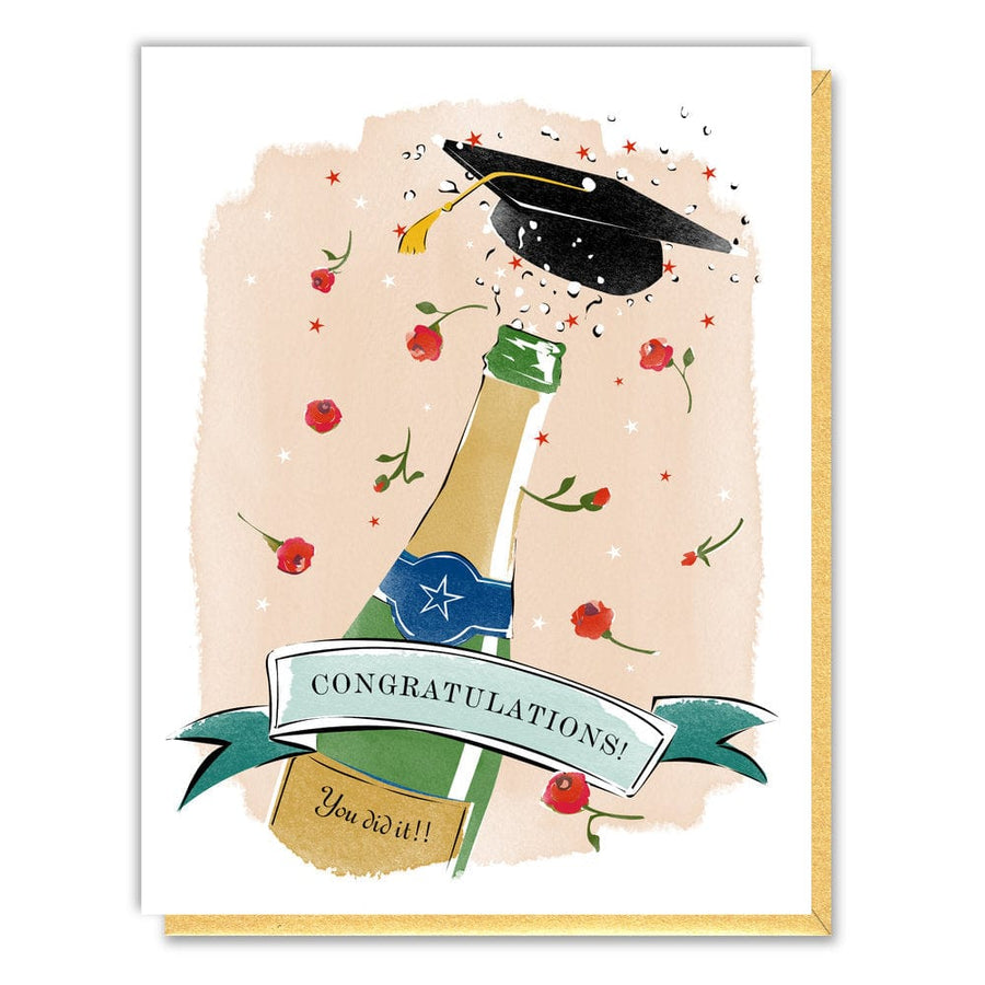 Driscoll Designs Card Champagne Graduation Card