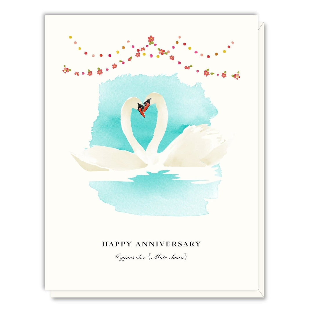 Driscoll Designs Card Happy Anniversary Swans