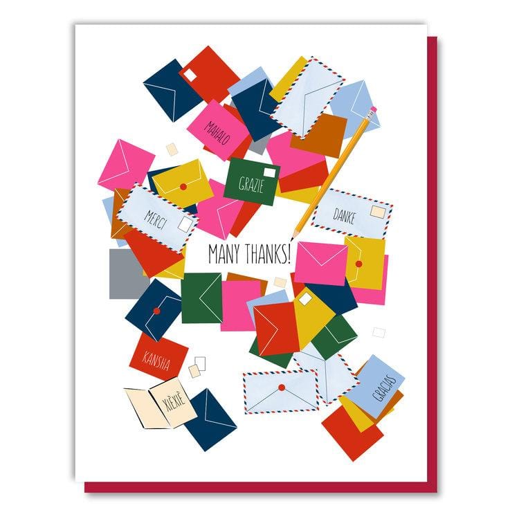 Driscoll Designs Card Many Thanks Colorful Card