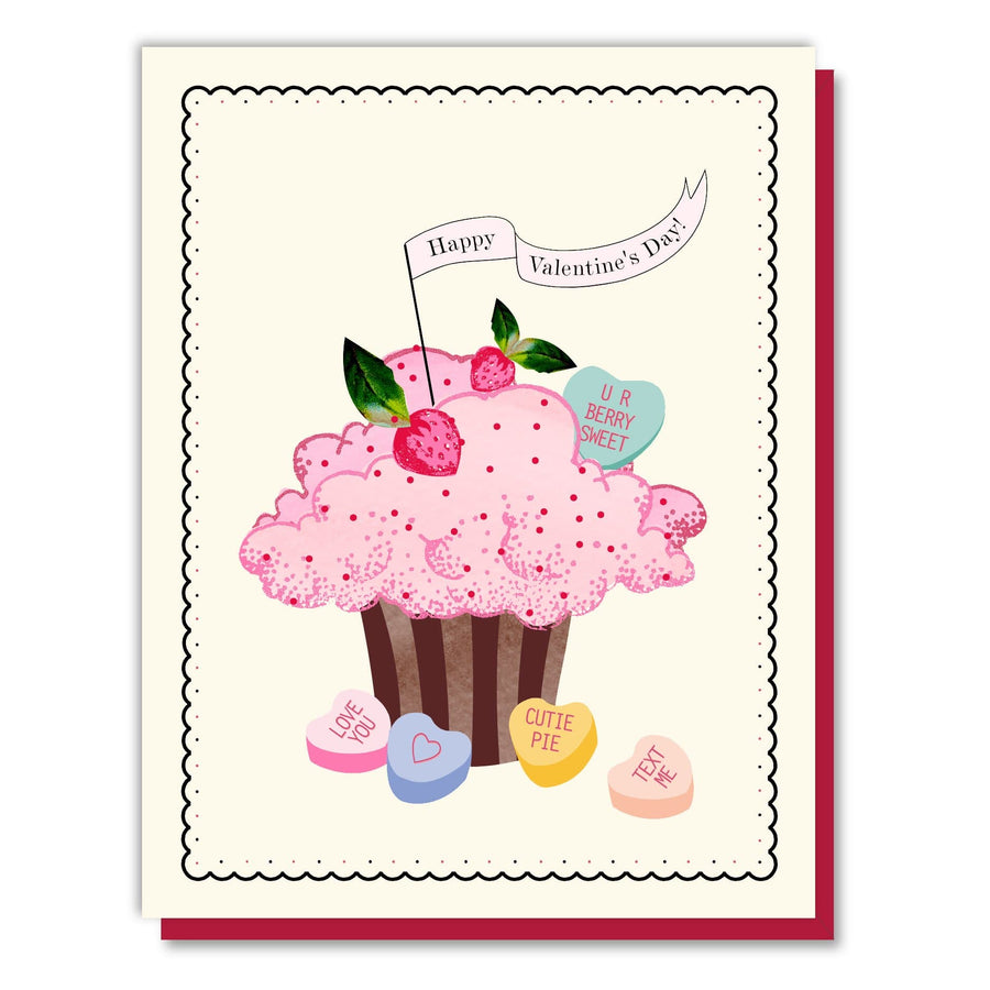 Driscoll Designs Card Valentine Sweethearts Cupcake