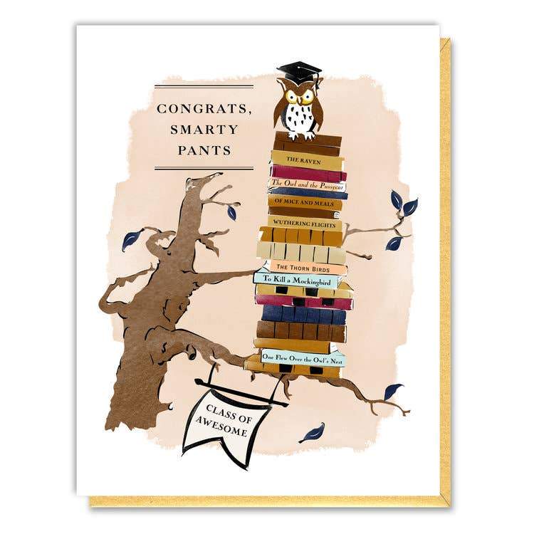 Driscoll Designs Card Wise Owl Graduation Card