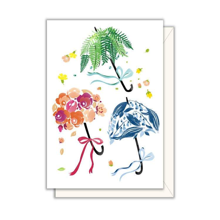 Driscoll Designs Enclosure Card Flowery Umbrella Enclosure Card