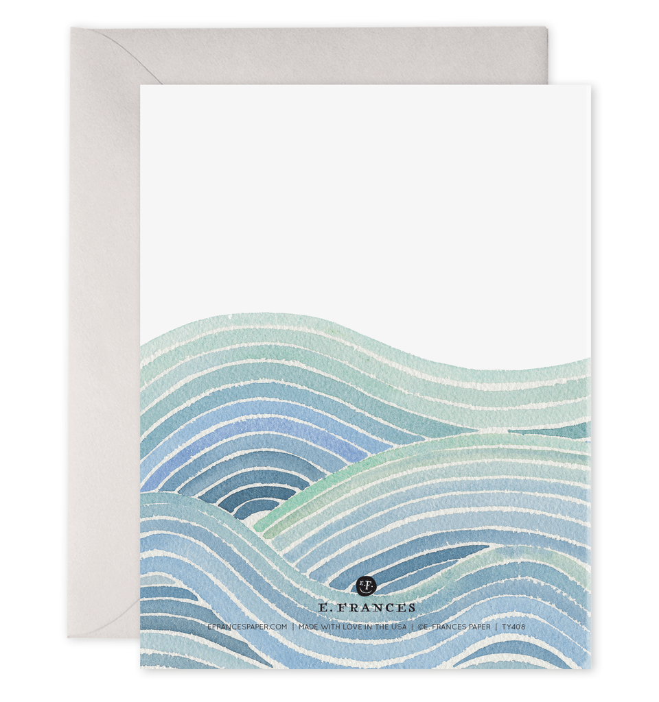 E. Frances Paper Boxed Card Set Ocean of Thanks Thank You Note Boxed Set