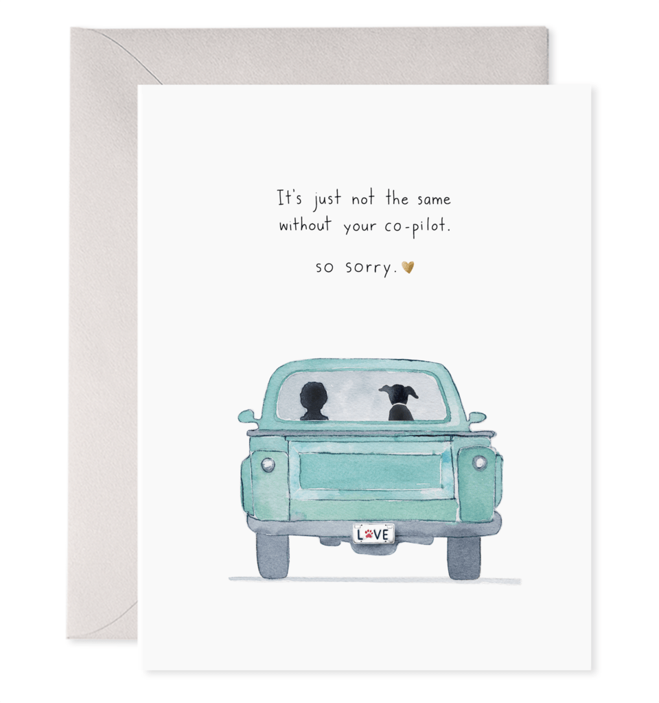 E. Frances Paper Card Co-Pilot Dog Sympathy Card