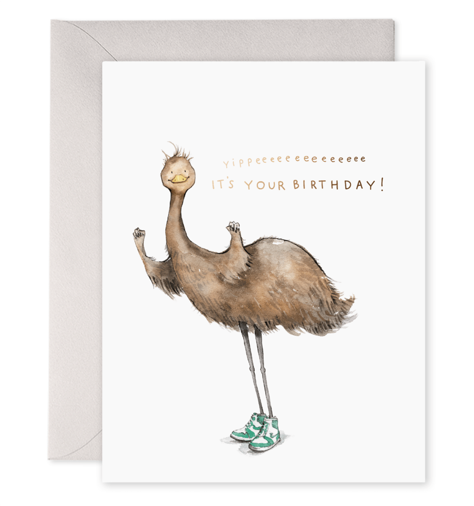 E. Frances Paper Card Emu Birthday Card