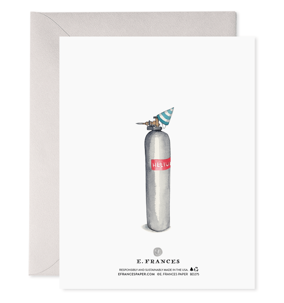 E. Frances Paper Card Helium 50 Birthday Card