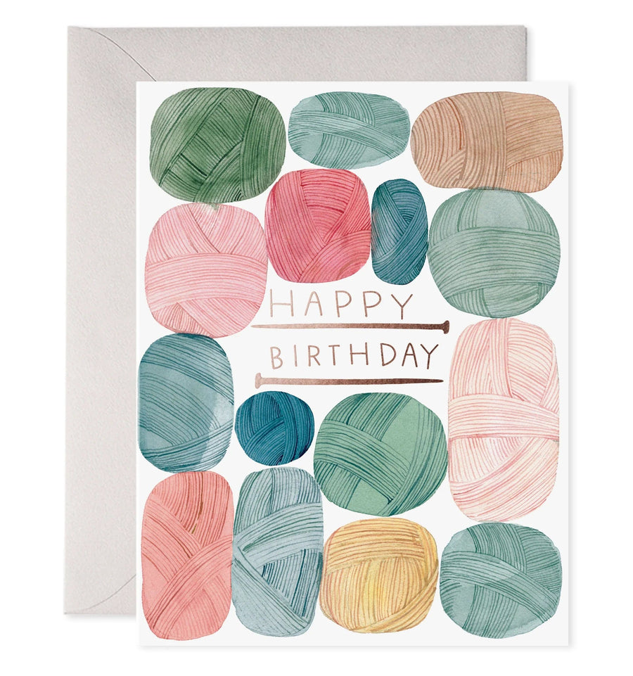 E. Frances Paper Card Knit Wishes Birthday Card