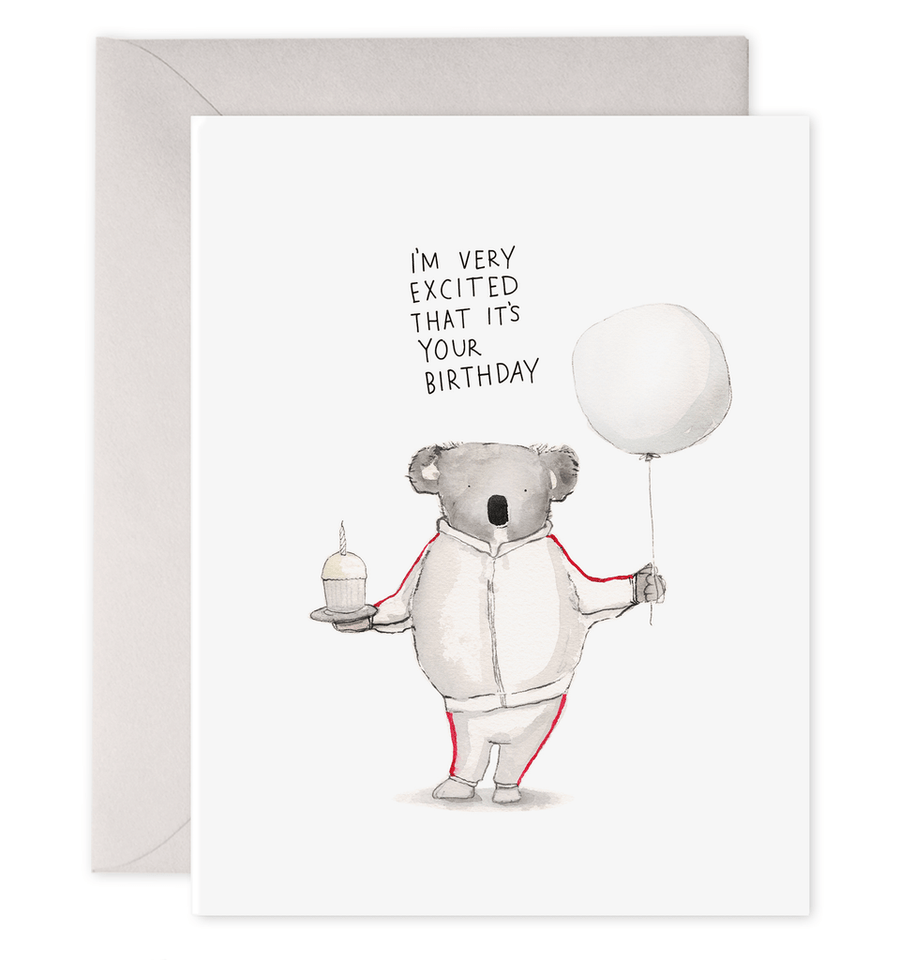 E. Frances Paper Card Koala Birthday Excitement Card