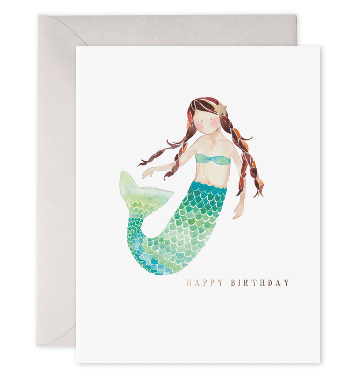 E. Frances Paper Card Mermaid Happy Birthday Card