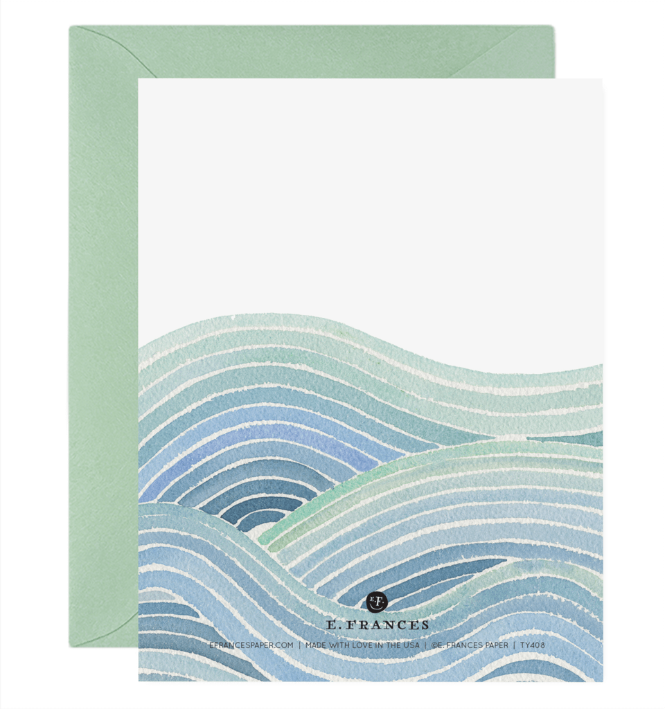 E. Frances Paper Card Ocean of Thanks Card