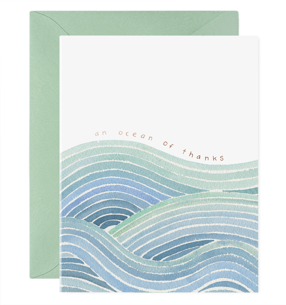 E. Frances Paper Card Ocean of Thanks Card