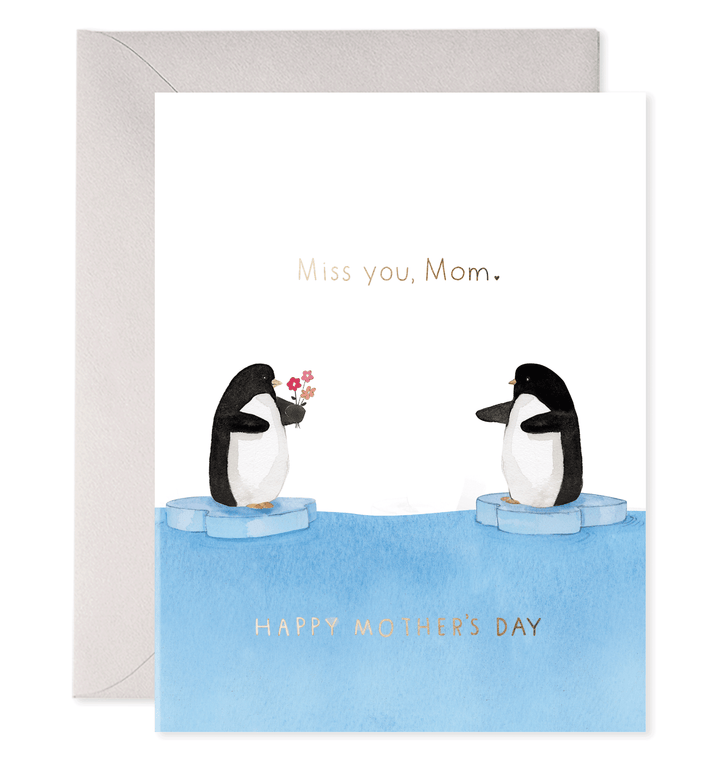E. Frances Paper Card Penguin Mom Card