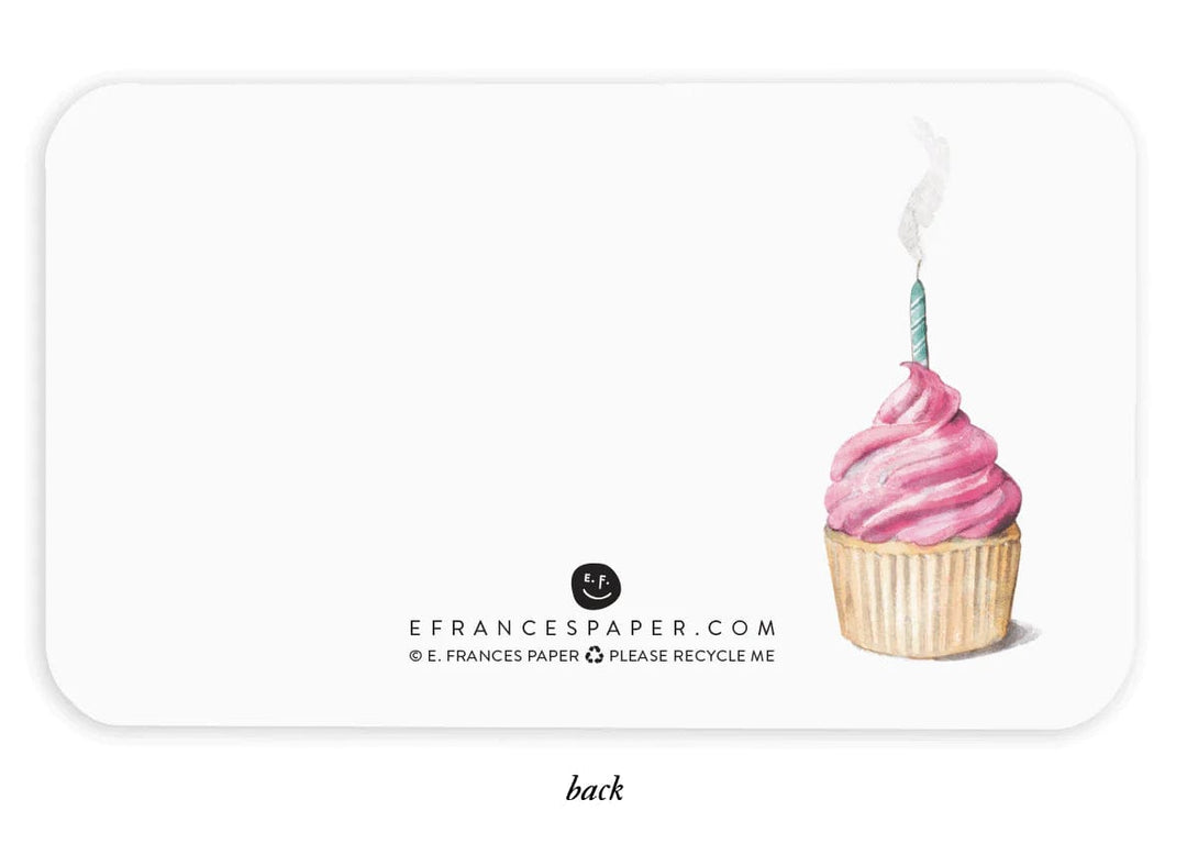 E. Frances Paper Card Pink Cupcake Little Notes