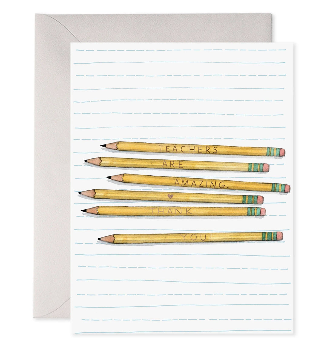 E. Frances Paper Card Teacher Pencils Card