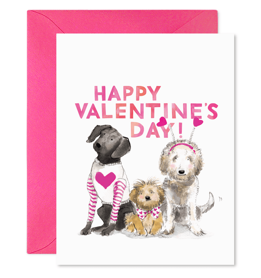 E. Frances Paper Card Valentine Doggies Card