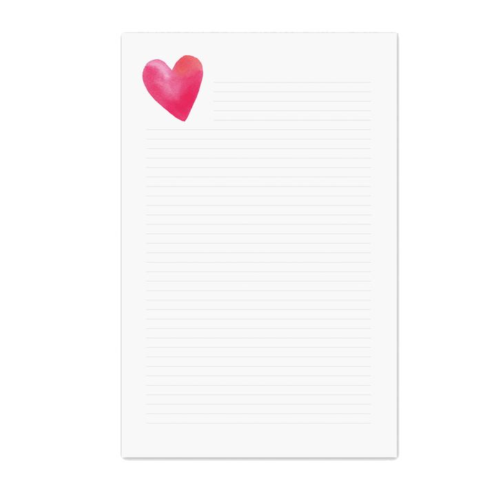 E. Frances Paper Notepad Heart Lined Notepad