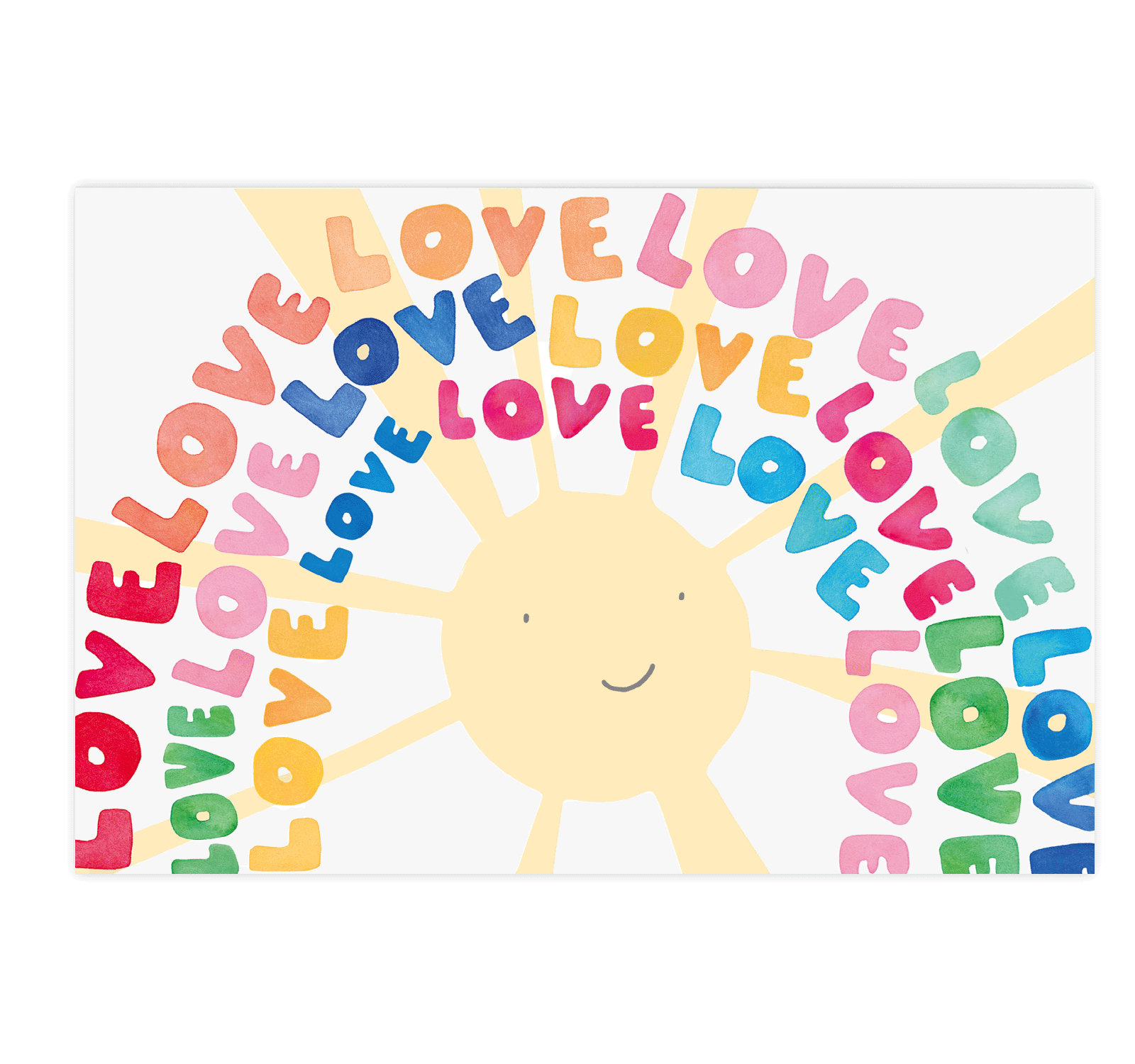 E. Frances Paper Postcard Love Rainbow Postcard