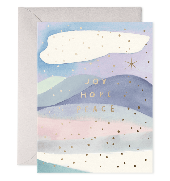 E. Frances Paper Single Card Joy Hope Peace Card